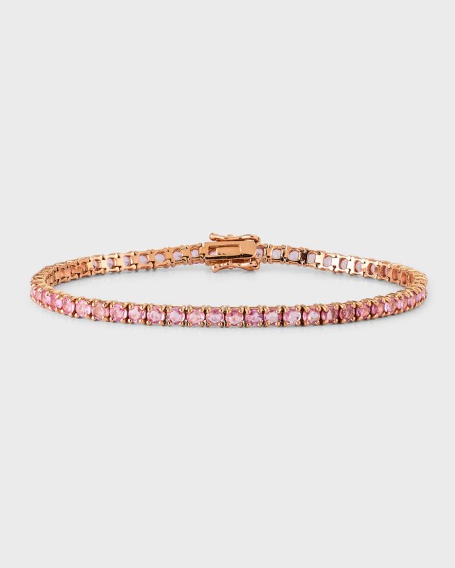 Pink Sapphire Tennis Bracelet